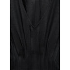 Robe Longue En Lin Avec Empiècement Froncé