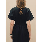 Robe Longue En Lin Avec Empiècement Froncé