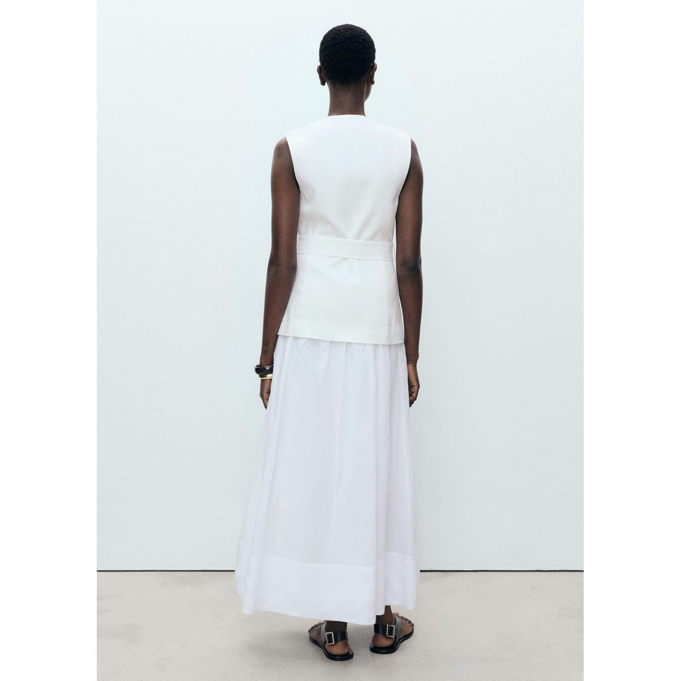 Robe Ceinture En Lin Et Ramie