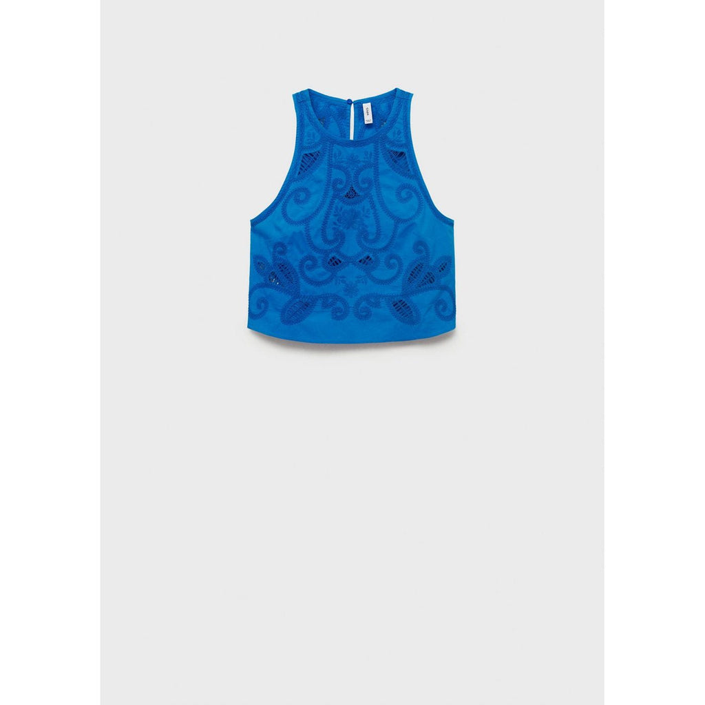 Top Brodé En Coton