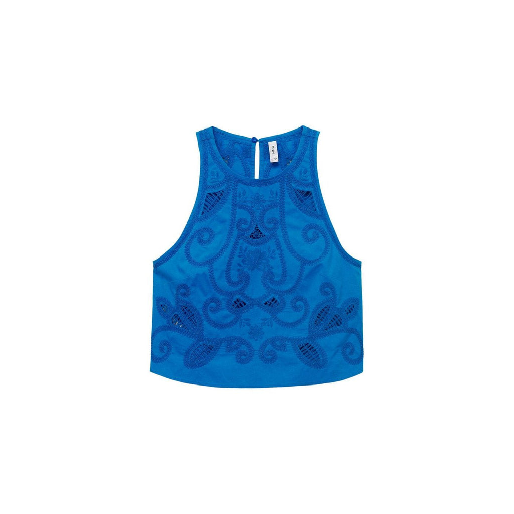 Top Brodé En Coton