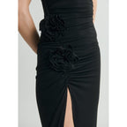 Robe Bustier Détail Fleurs