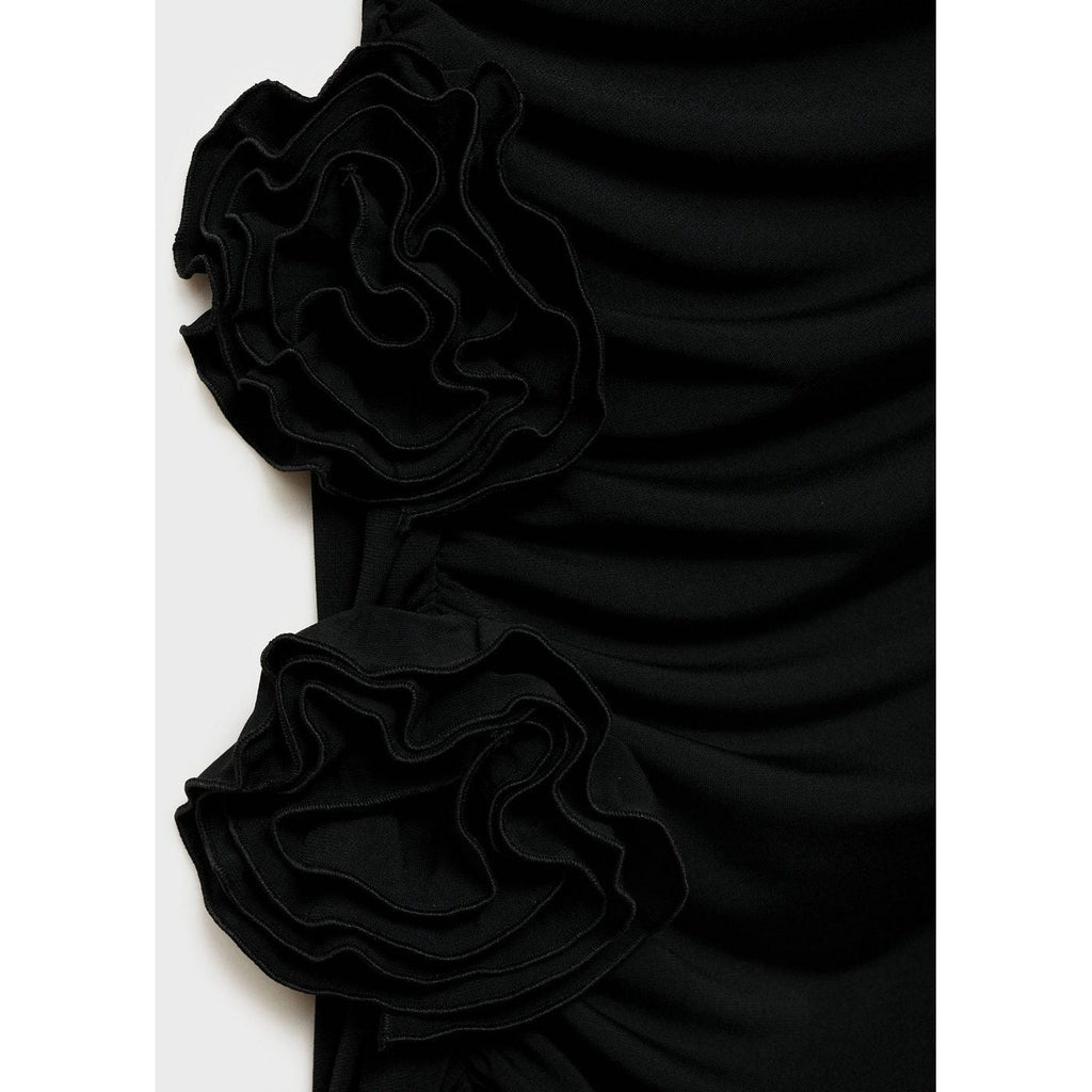 Robe Bustier Détail Fleurs
