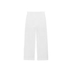 Pantalon Droit Coton Brodé