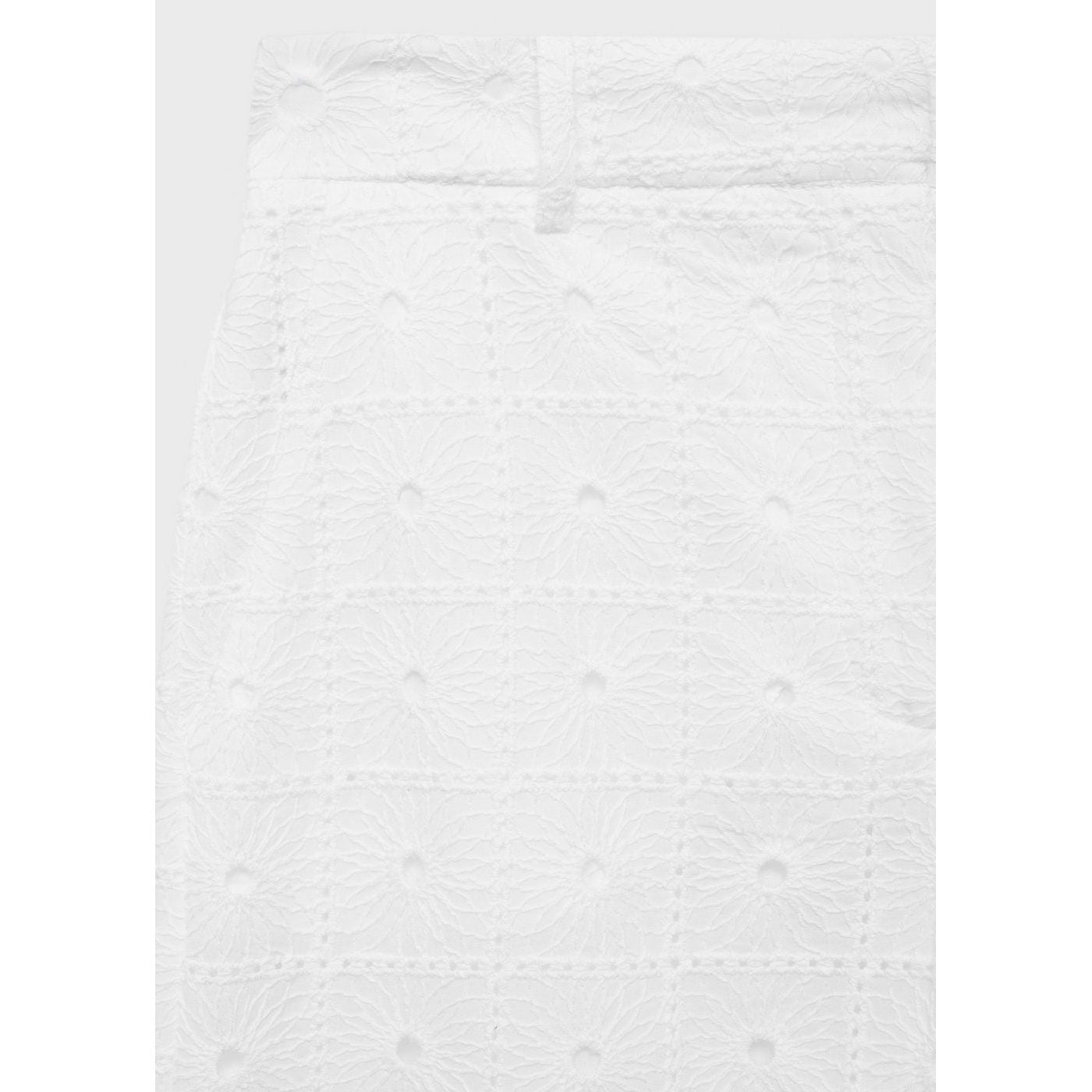 Pantalon Droit Coton Brodé