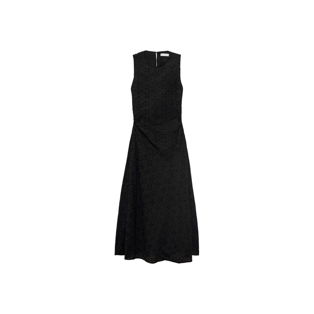 Robe Midi À Motifs Brodés Ajourés