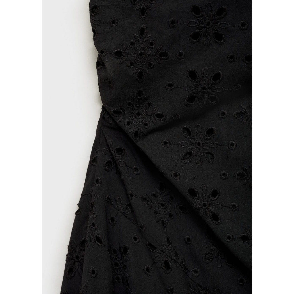 Robe Midi À Motifs Brodés Ajourés