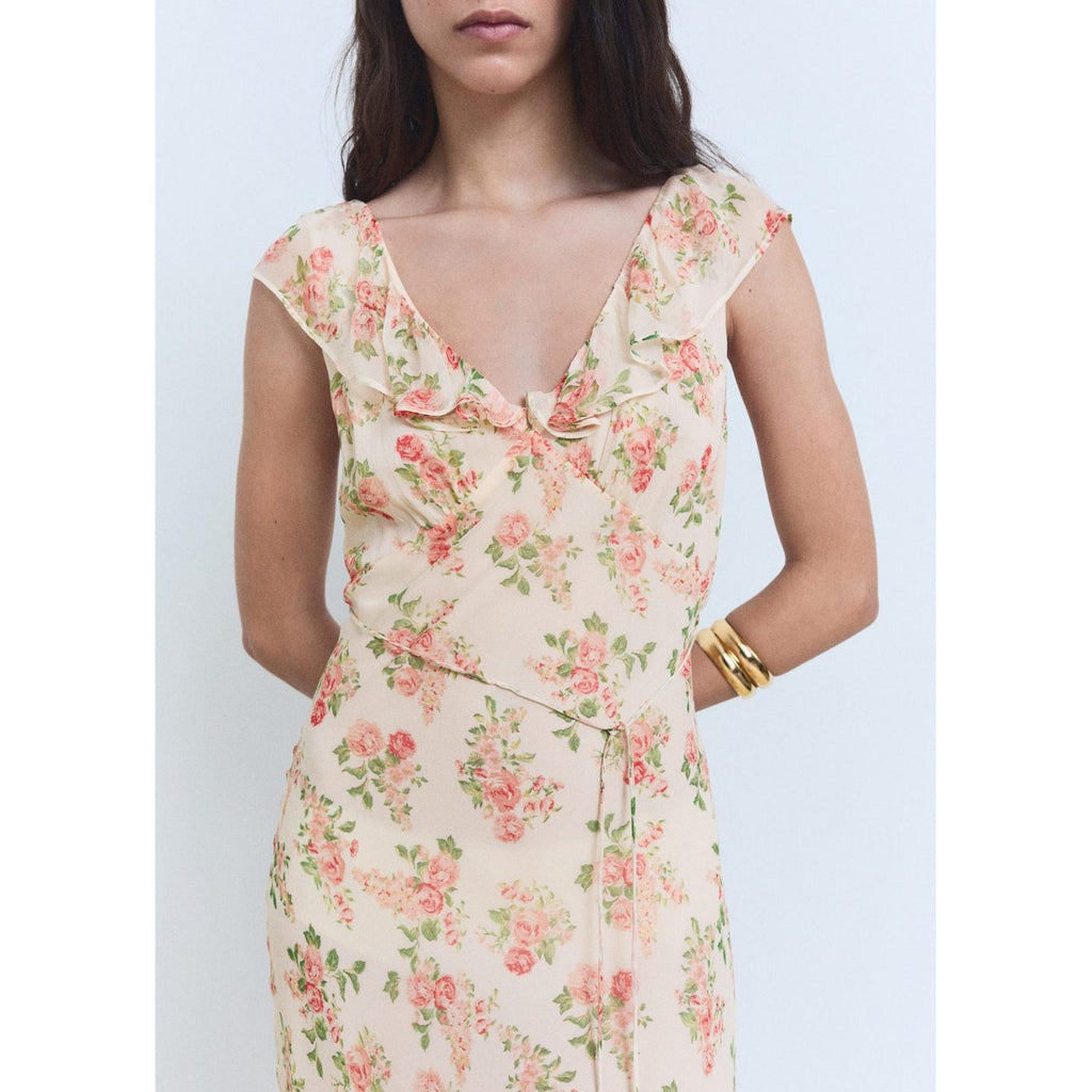 Robe Mi-Longue À Imprimé Fleuri
