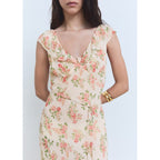 Robe Mi-Longue À Imprimé Fleuri