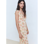 Robe Mi-Longue À Imprimé Fleuri