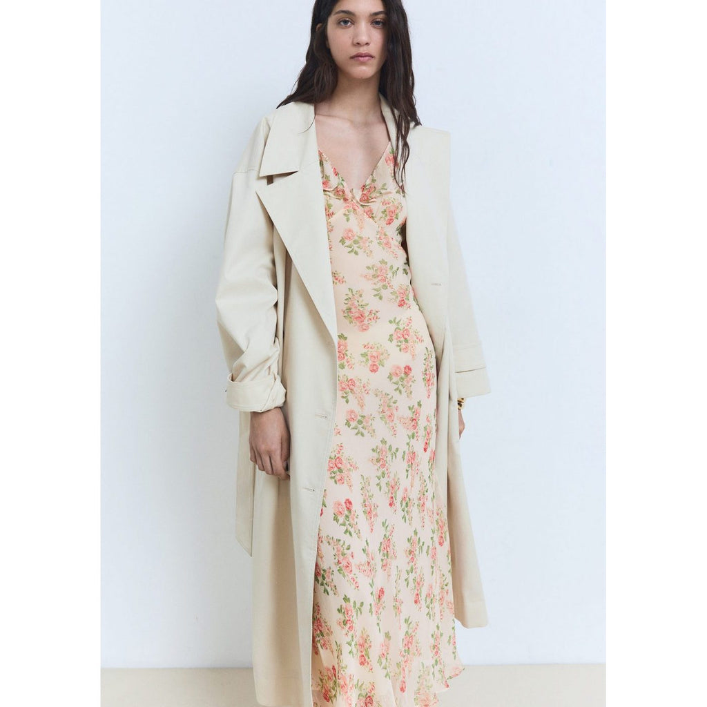 Robe Mi-Longue À Imprimé Fleuri