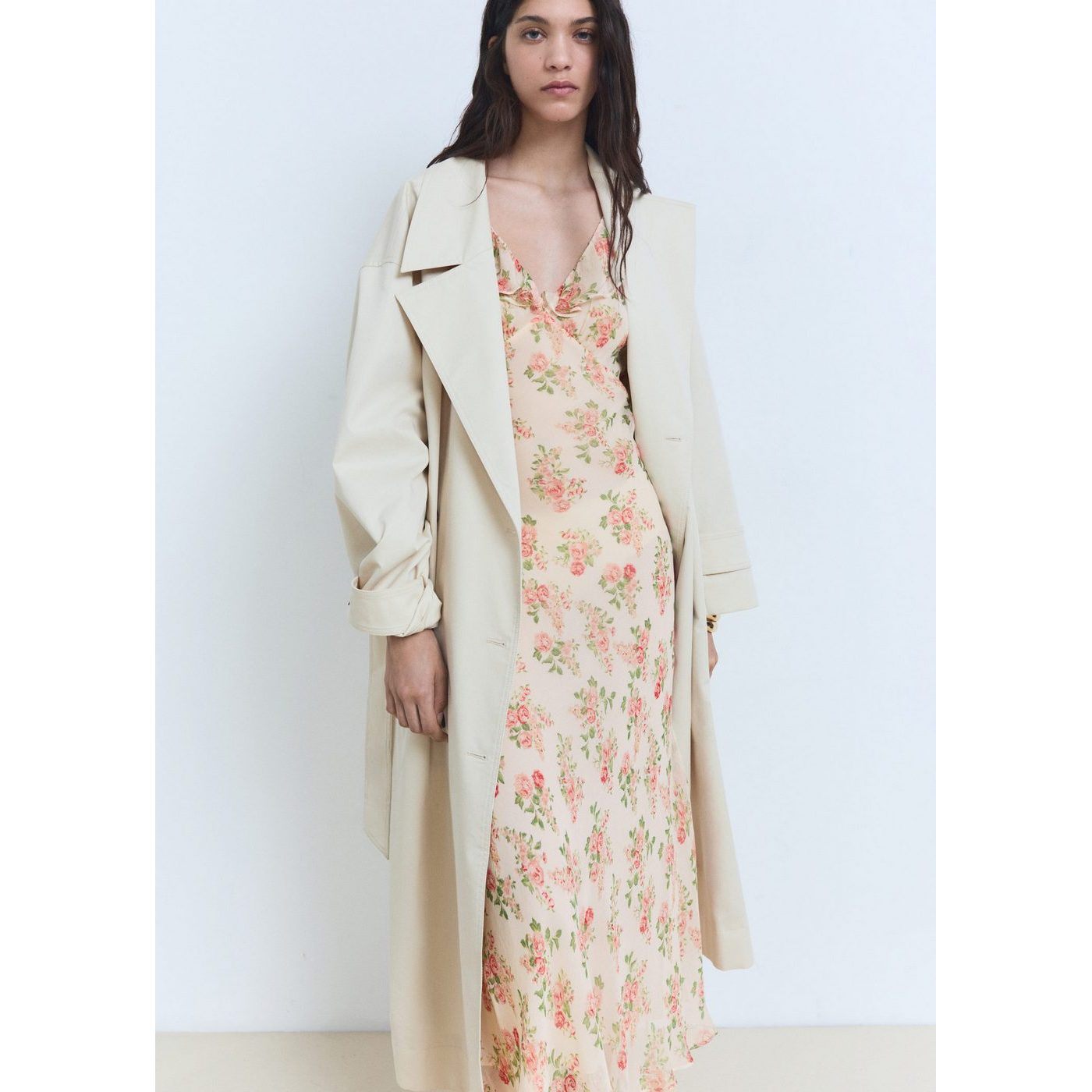 Robe Mi-Longue À Imprimé Fleuri