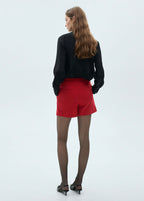 Short Coton Taille Haute