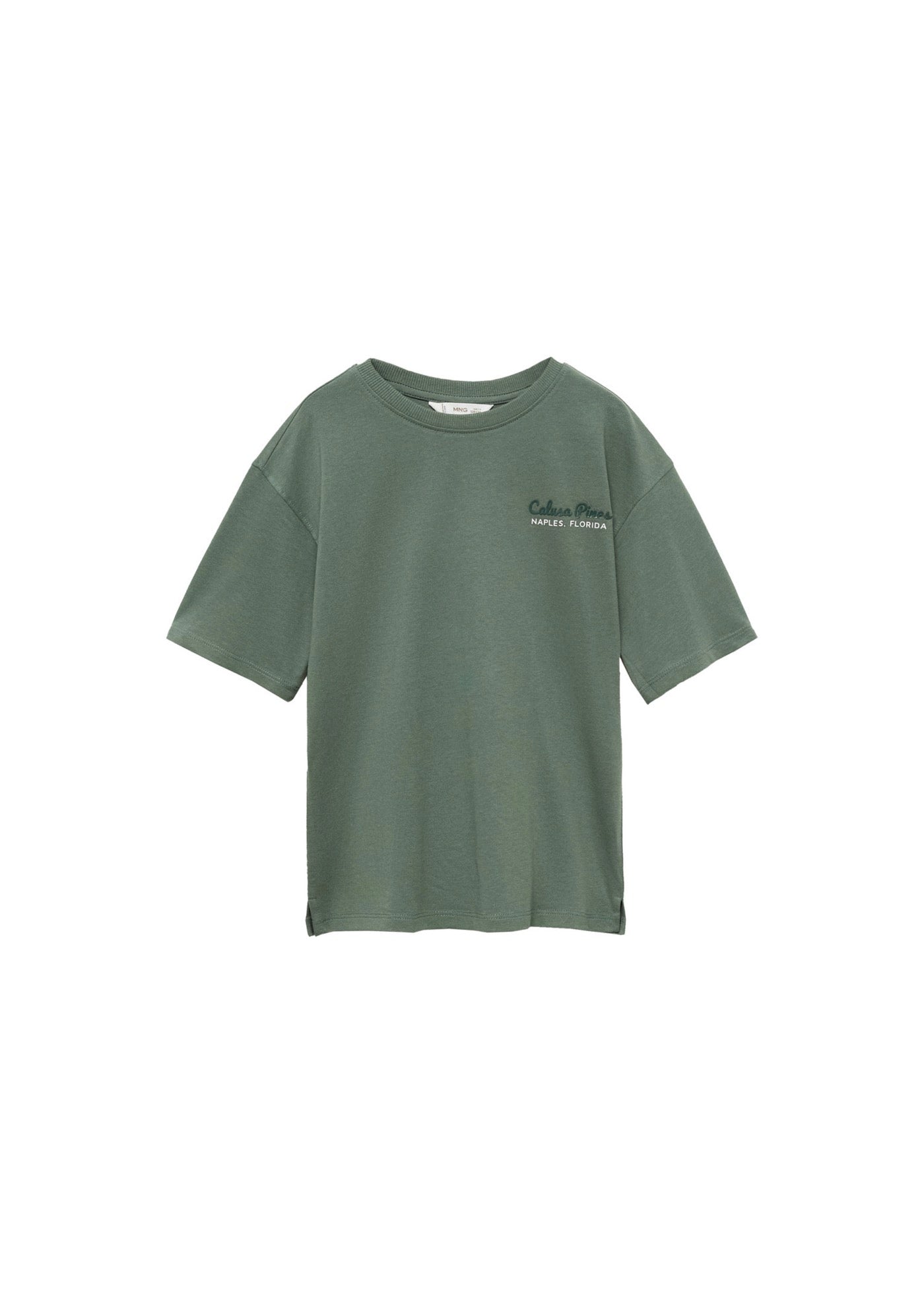 T-Shirt Imprimé En Mélange De Coton - Verde - Garçon