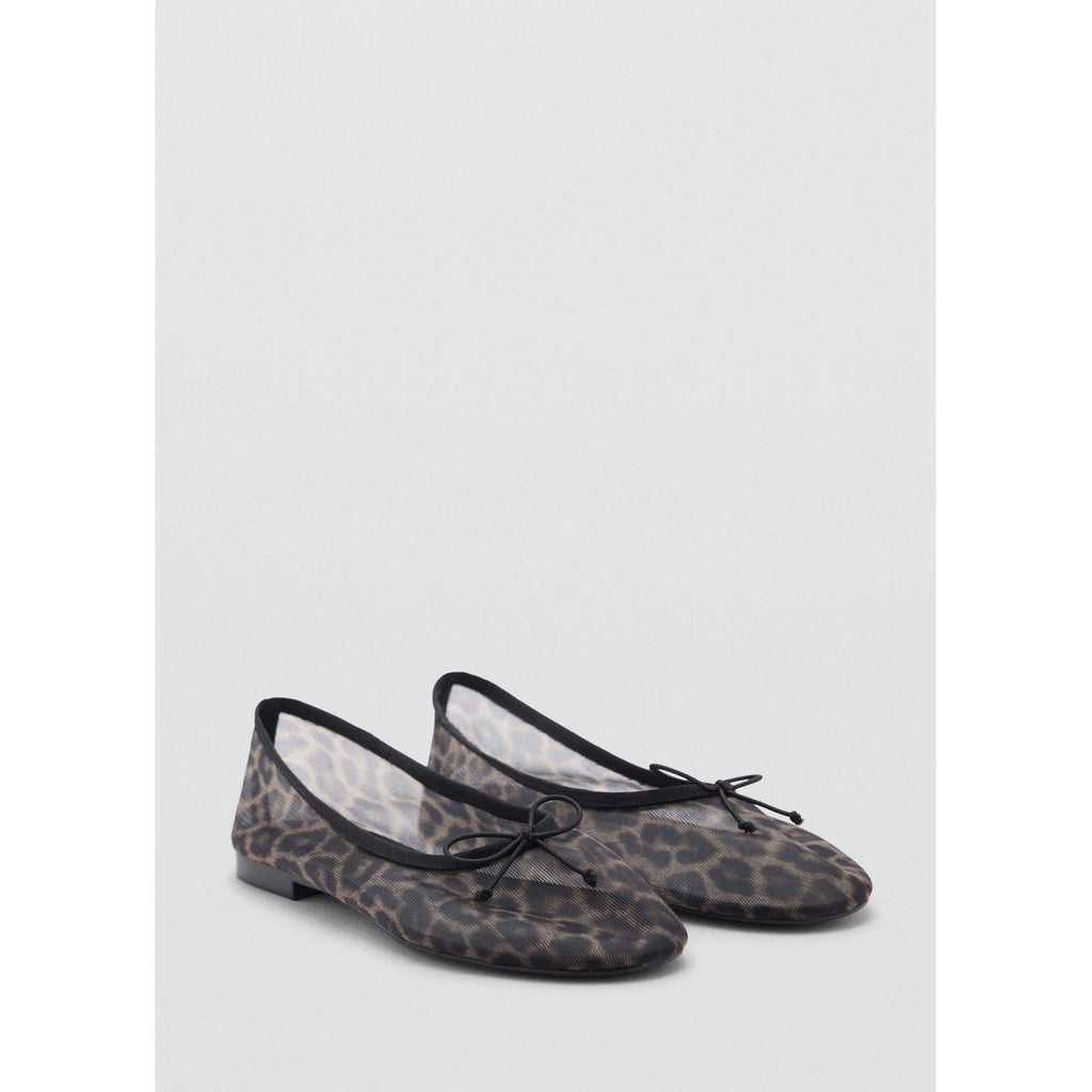 Ballerines En Maille Filet Imprimé Animal