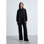 Pantalon Droit À Rayures
