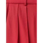 Pantalon Costume Wideleg Laine Mélangée