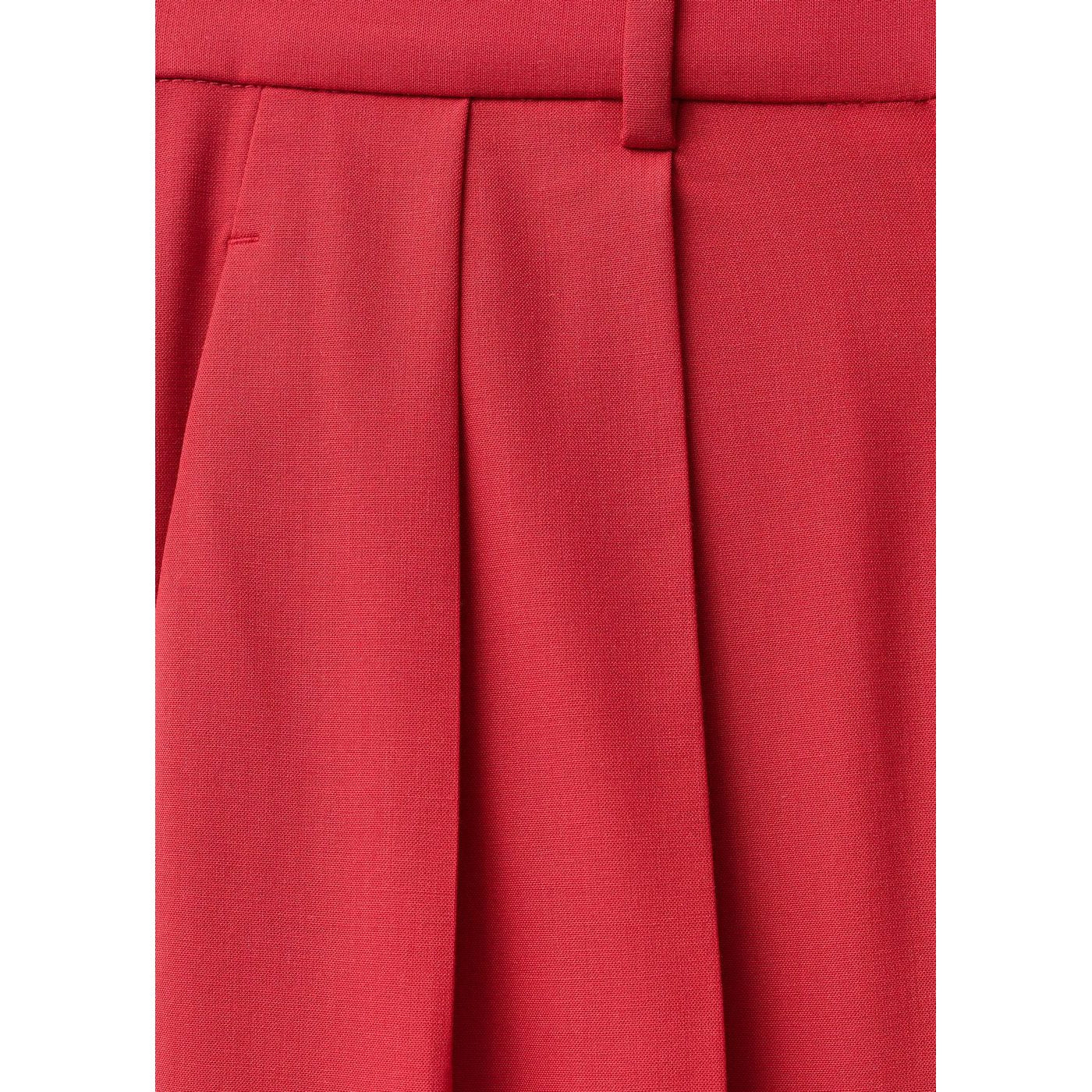 Pantalon Costume Wideleg Laine Mélangée