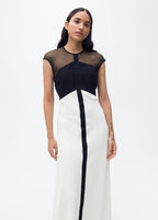 Robe Bicolore À Empiècements