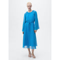 Robe Plissée Manches Cloche