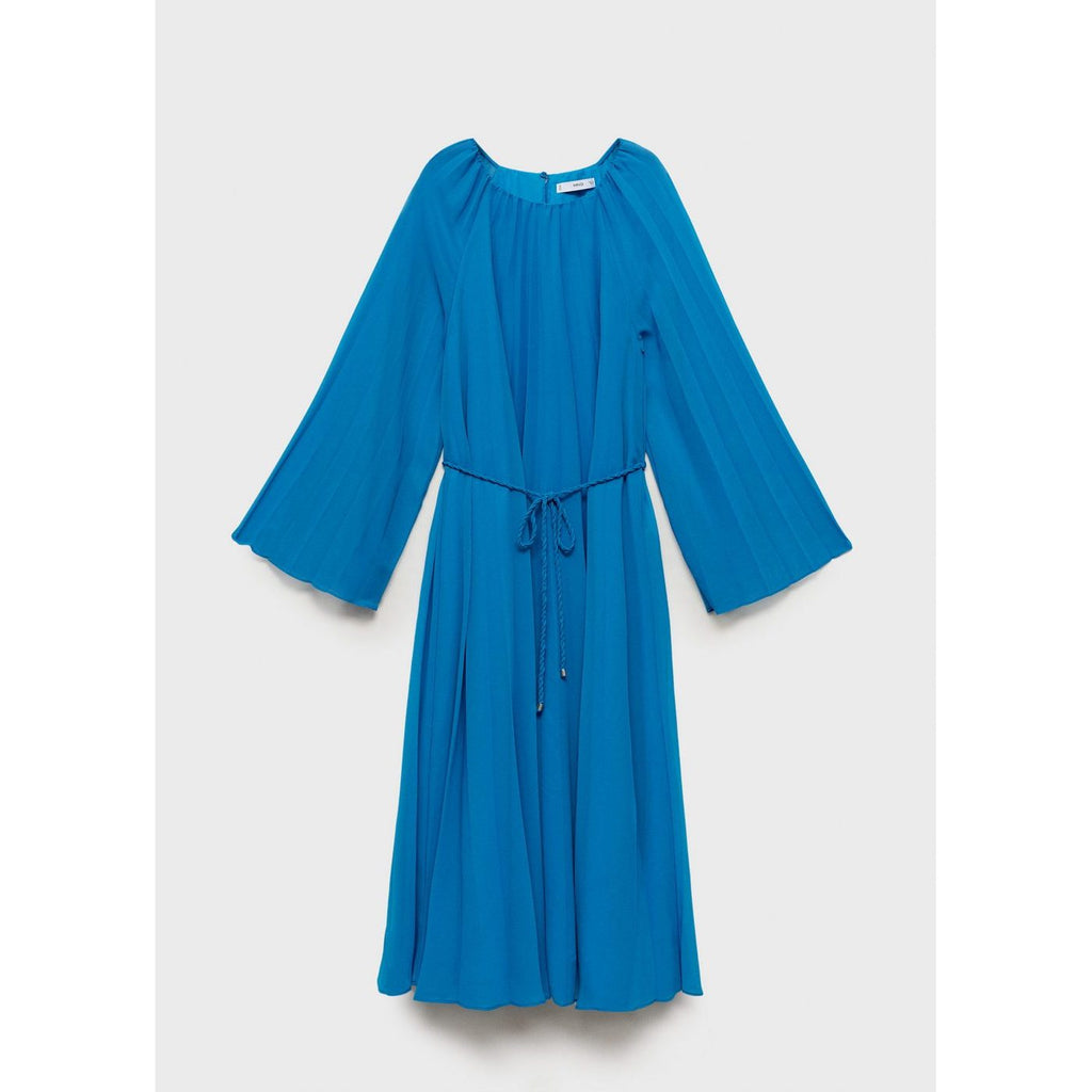 Robe Plissée Manches Cloche