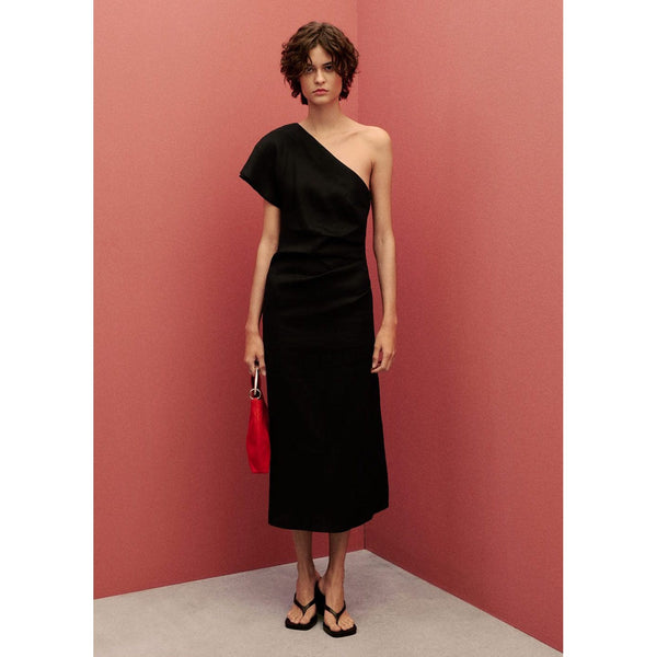Robe Lin Asymétrique