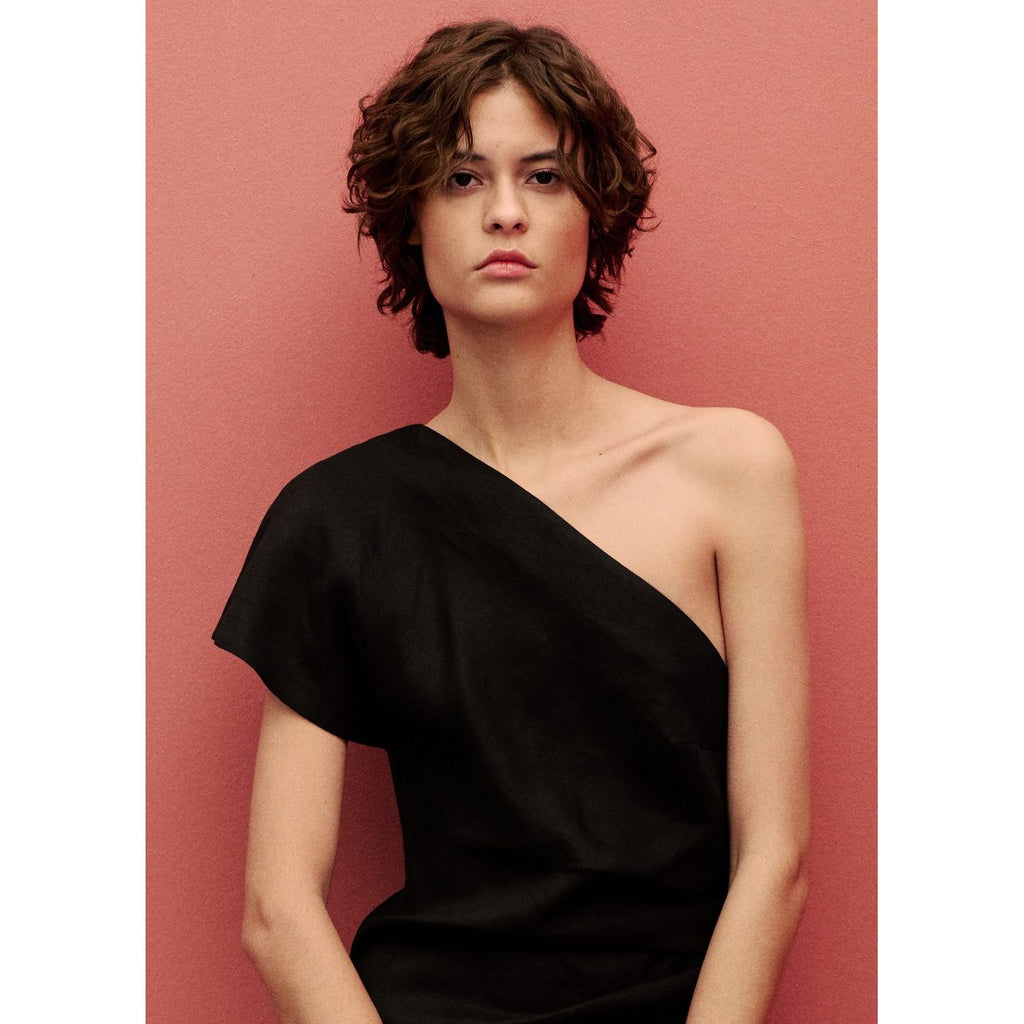 Robe Lin Asymétrique