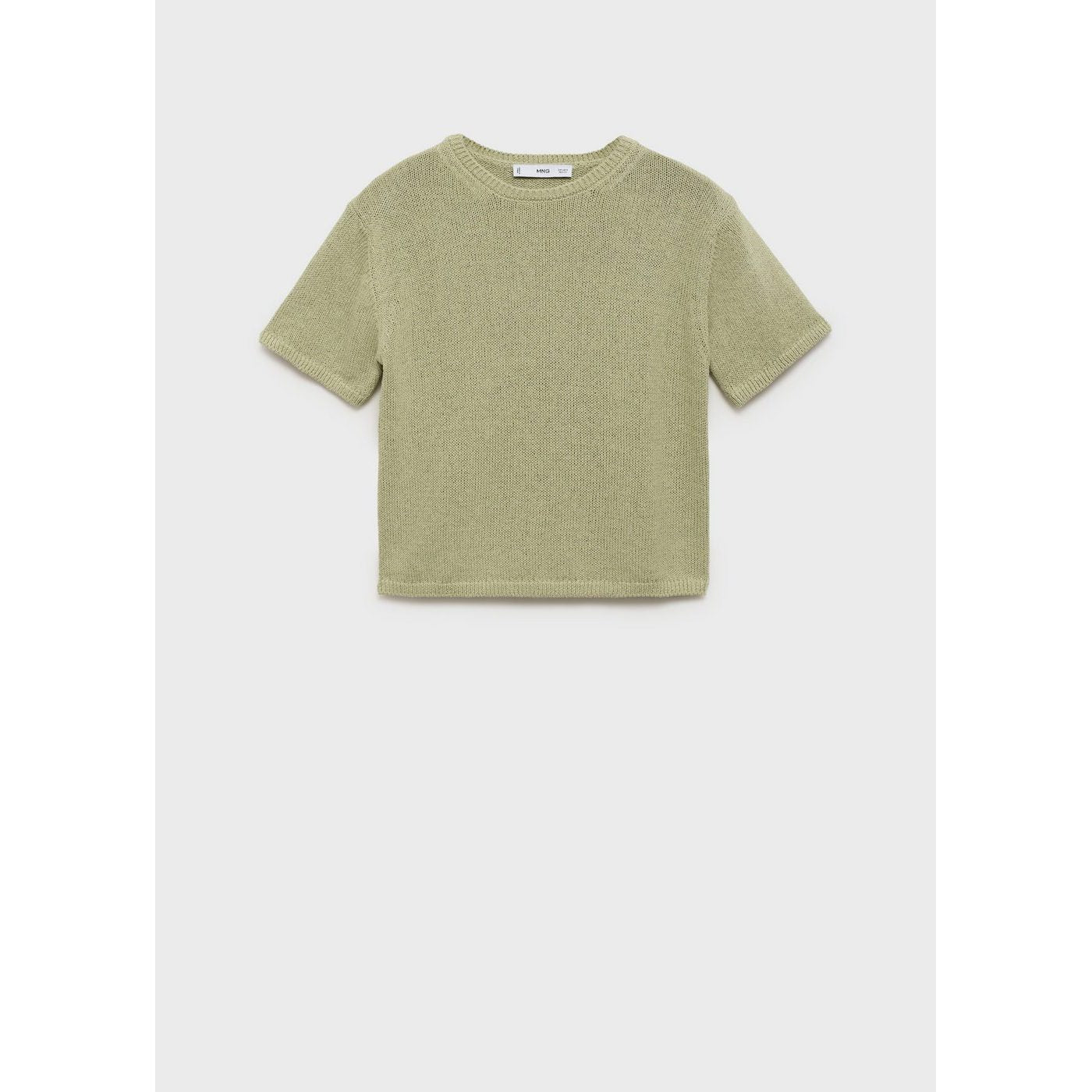 Pull En Maille De Coton Manches Courtes