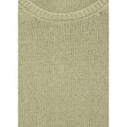 Pull En Maille De Coton Manches Courtes