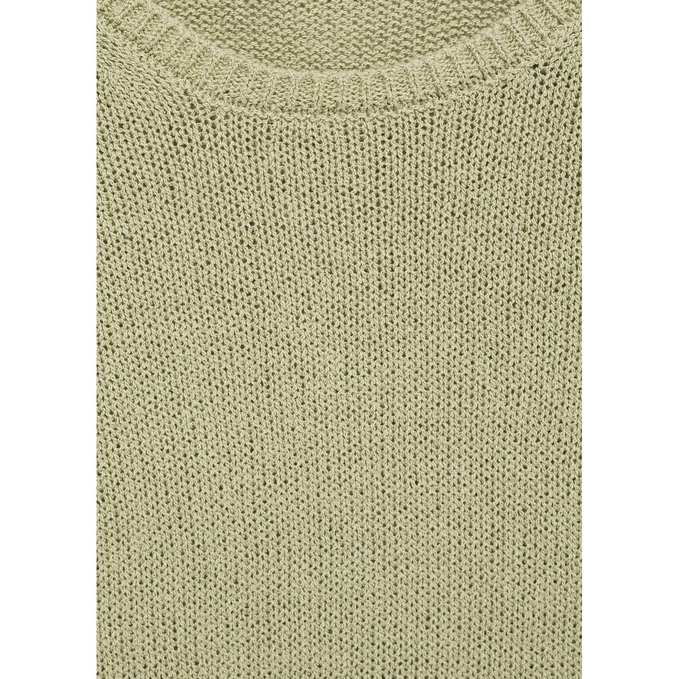 Pull En Maille De Coton Manches Courtes