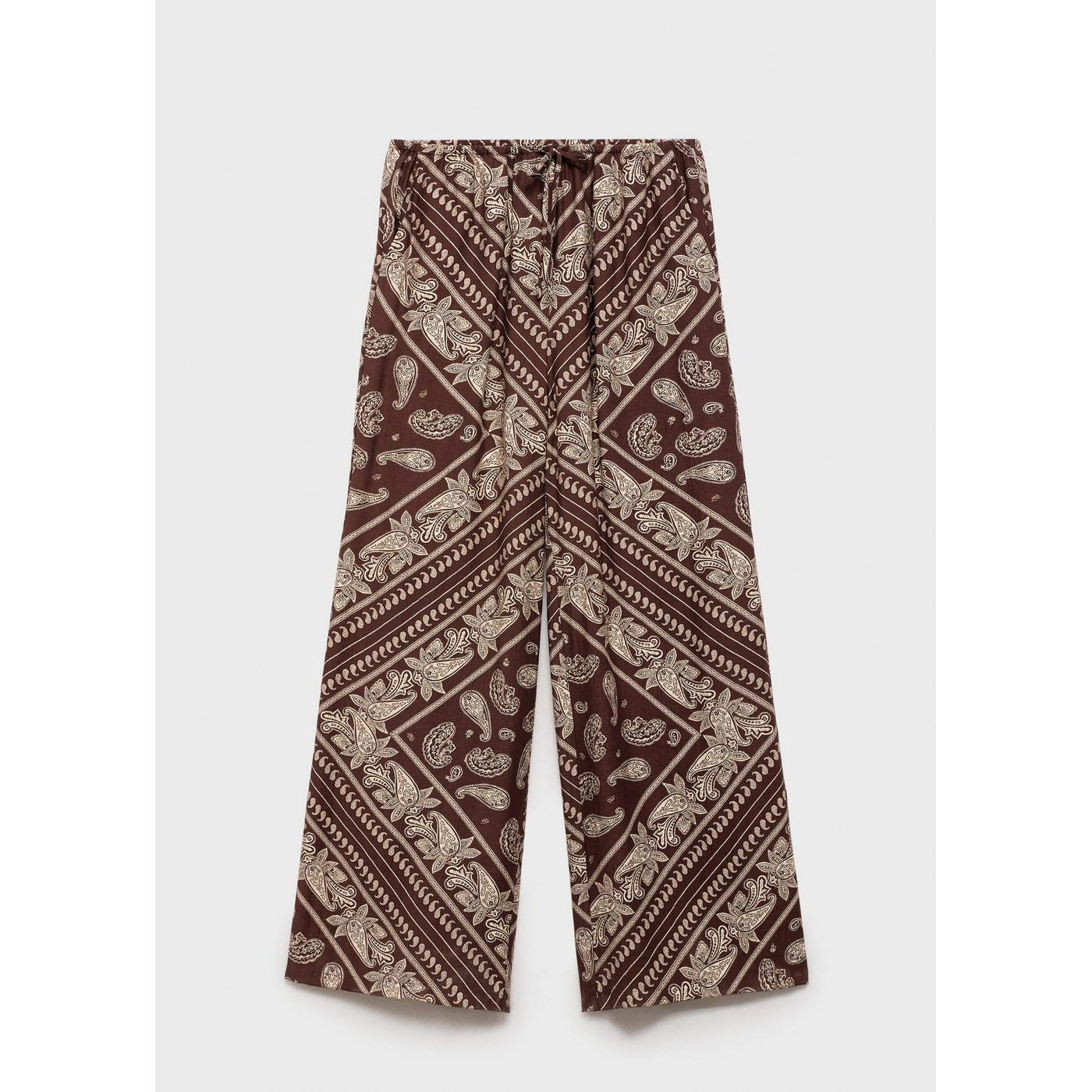 Pantalon Large Imprimé Cachemire