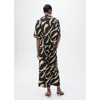 Pantalon Droit Imprimé Ceinture