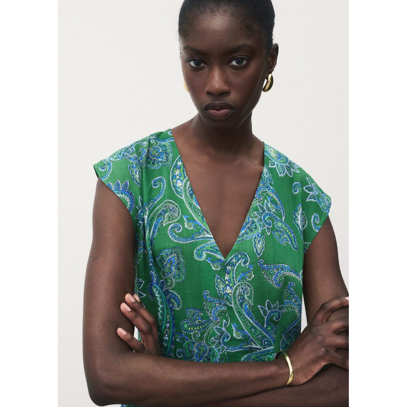 Robe Ramie Imprimé Cachemire