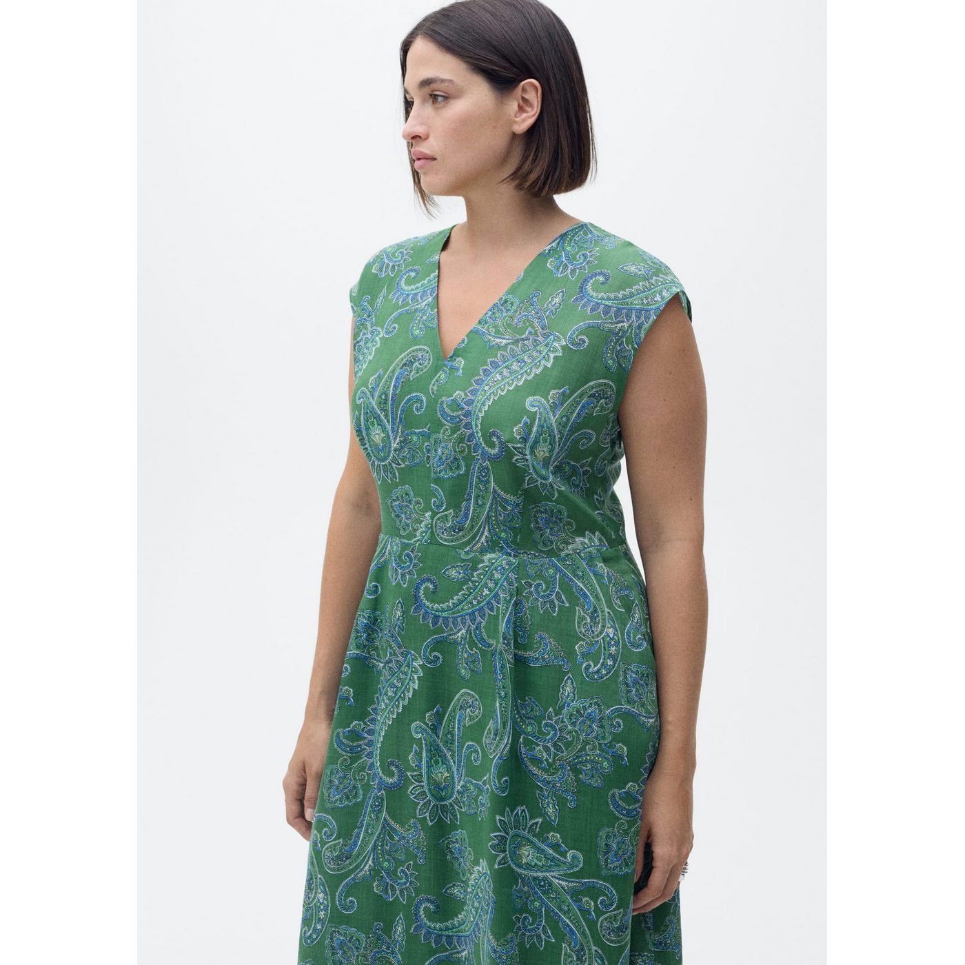 Robe Ramie Imprimé Cachemire
