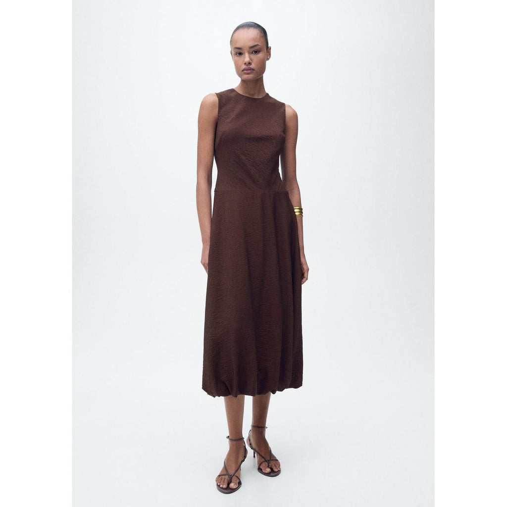 Robe Midi Manches Bouffantes