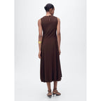 Robe Midi Manches Bouffantes