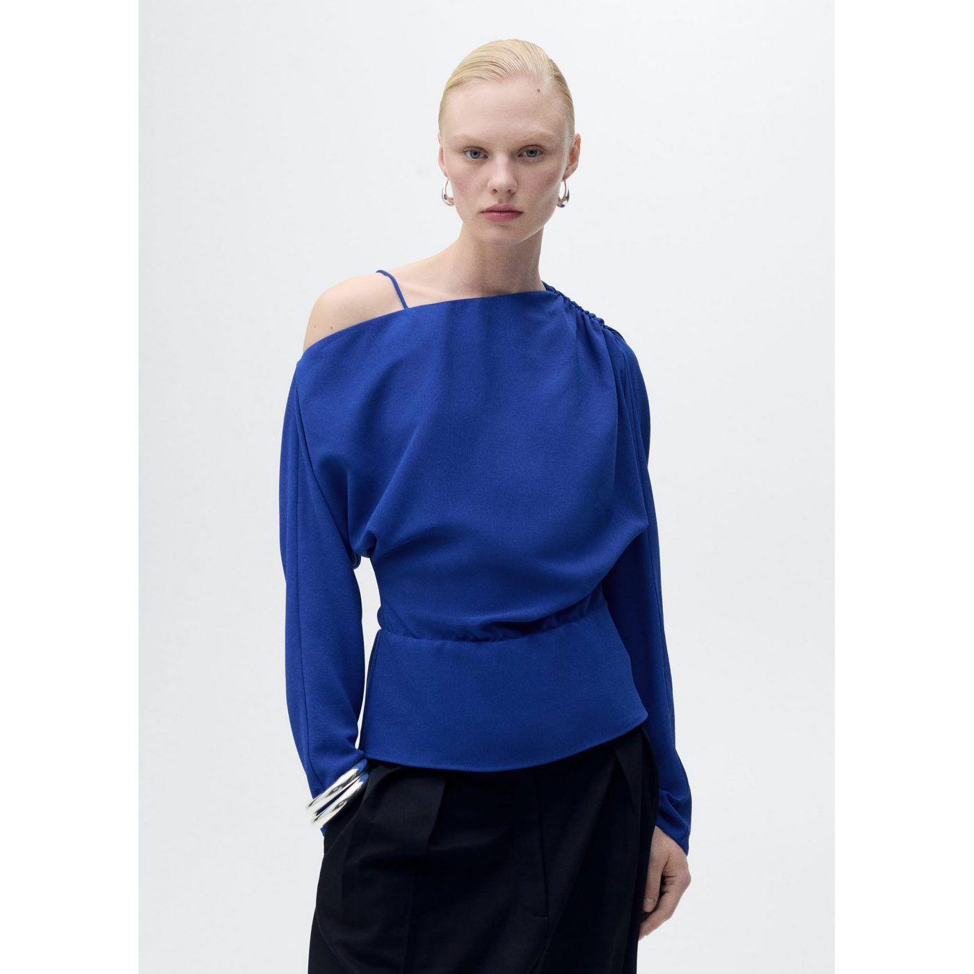 Chemisier Asymétrique Froncée