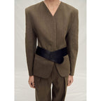 Veste Tailleur Lin Sans Manches