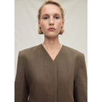 Veste Tailleur Lin Sans Manches