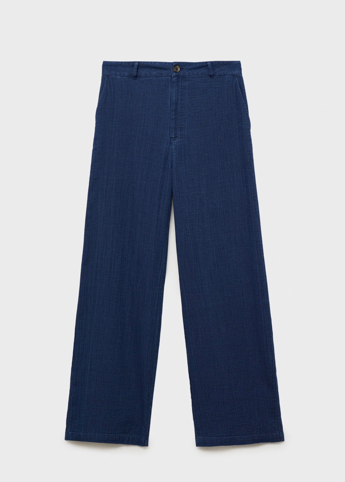 Pantalon Denim Fluide Taille Haute