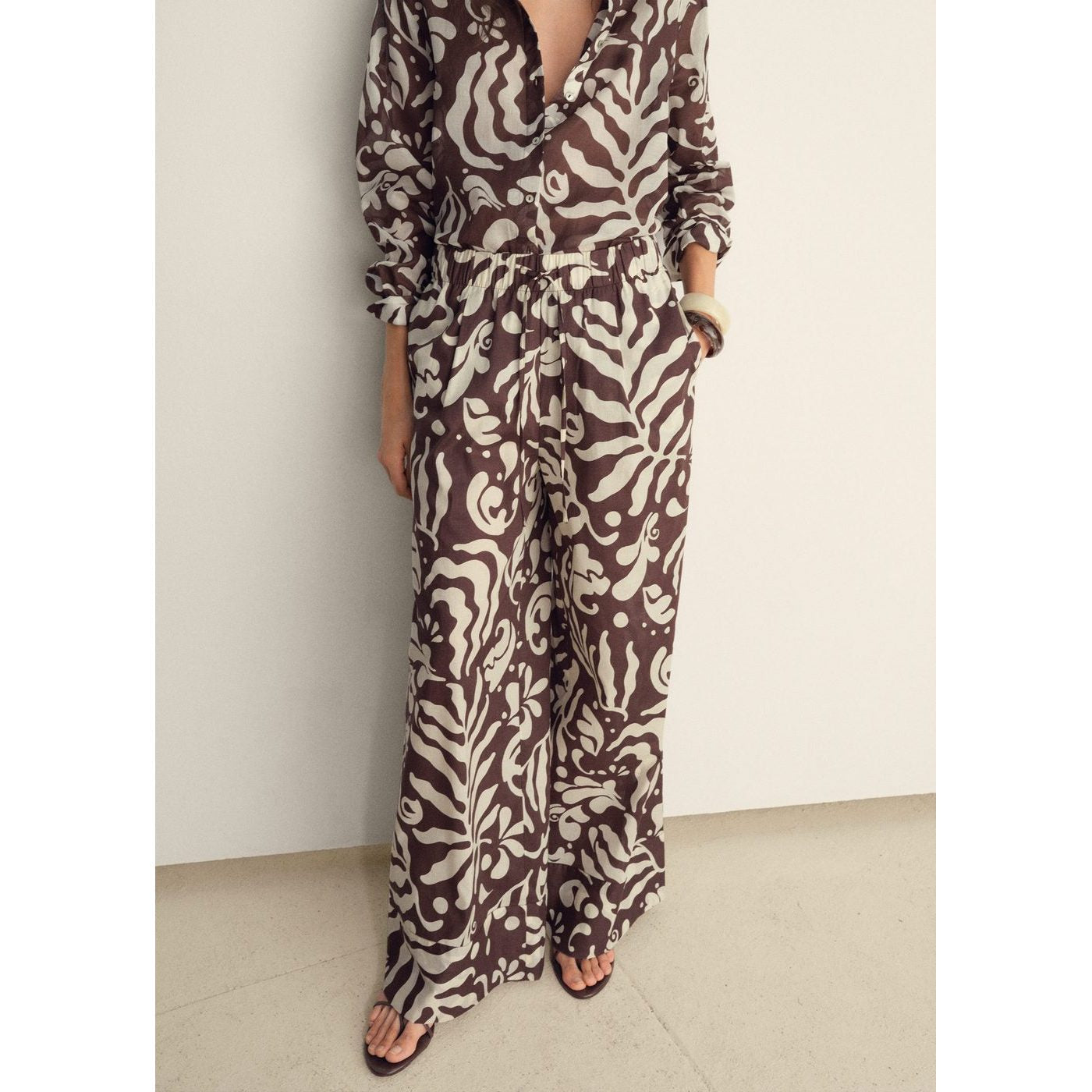 Pantalon Imprimé Coton