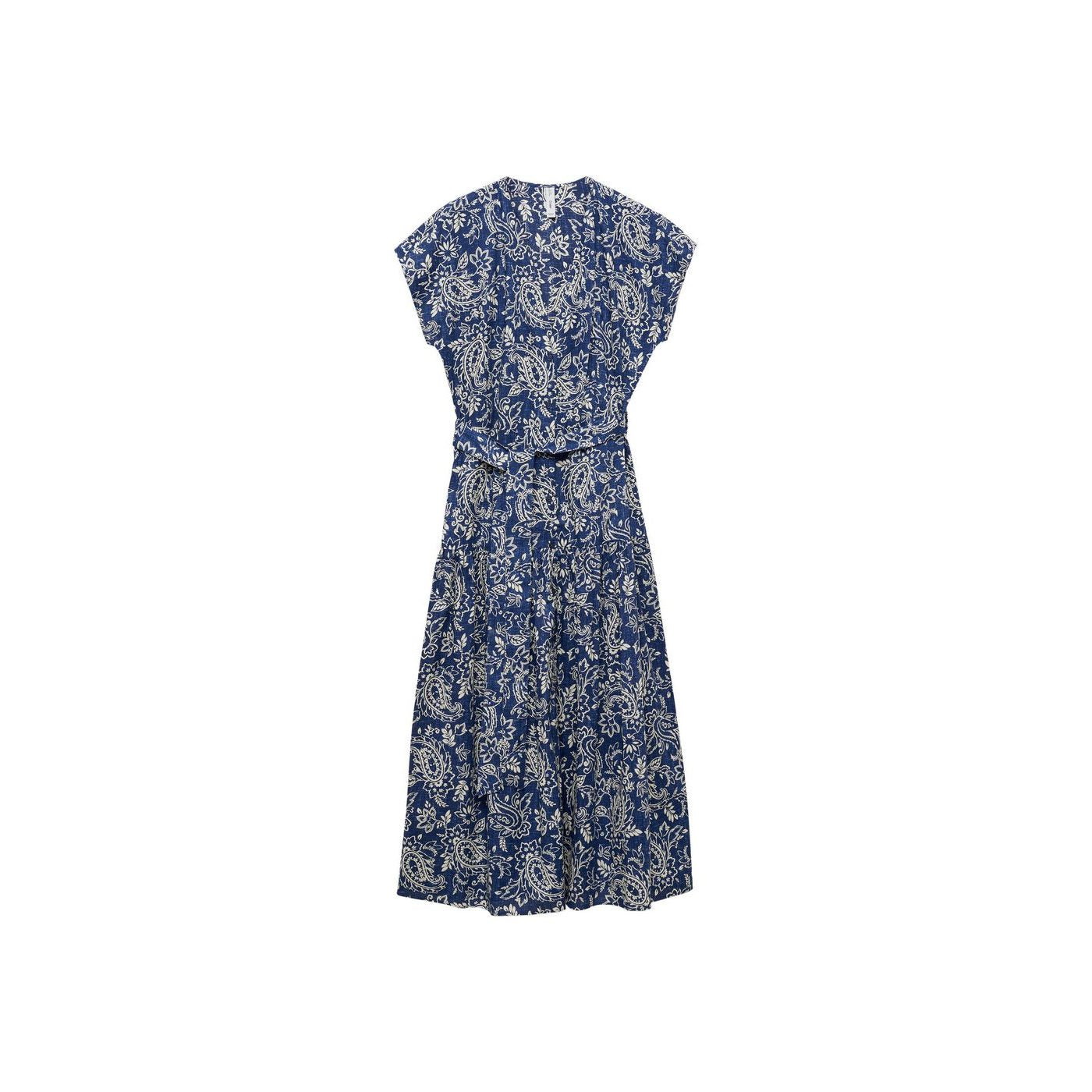 Robe Évasée Paisley Ceinture