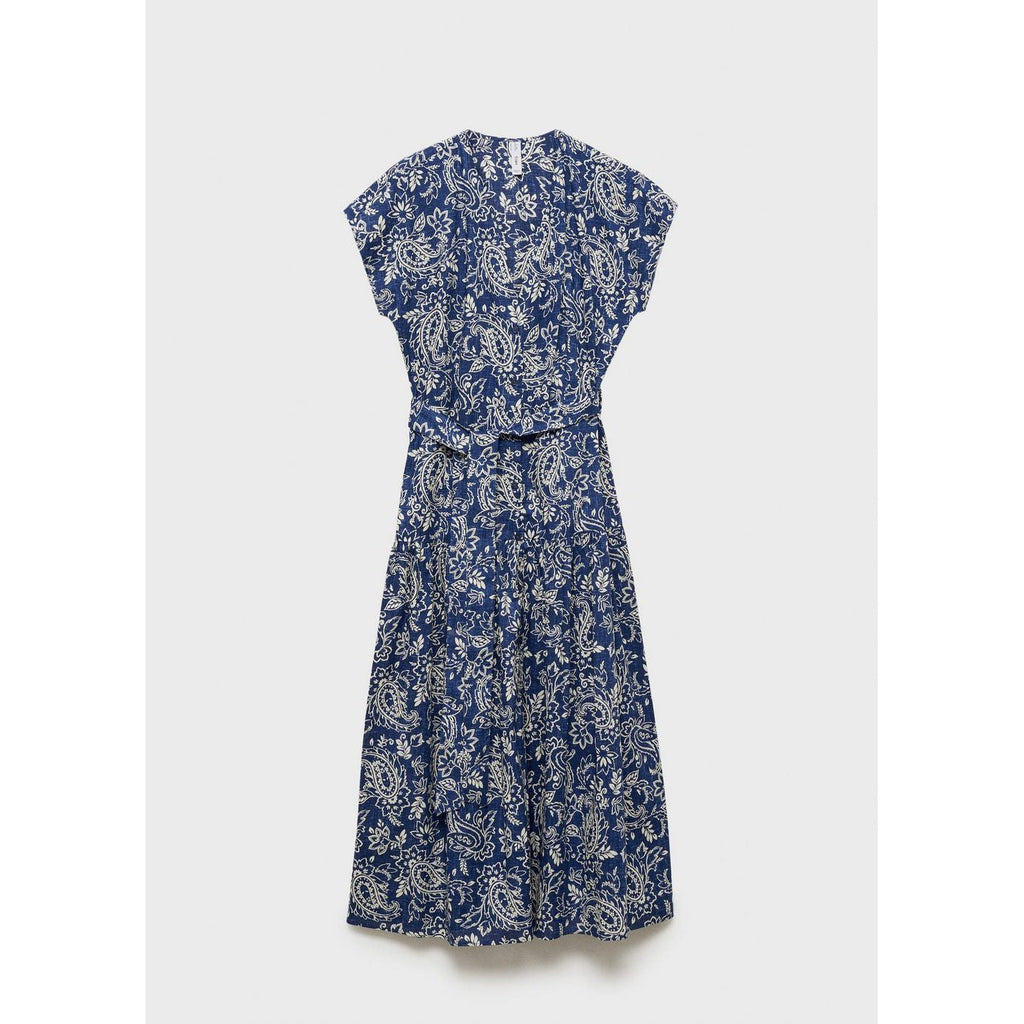 Robe Évasée Paisley Ceinture