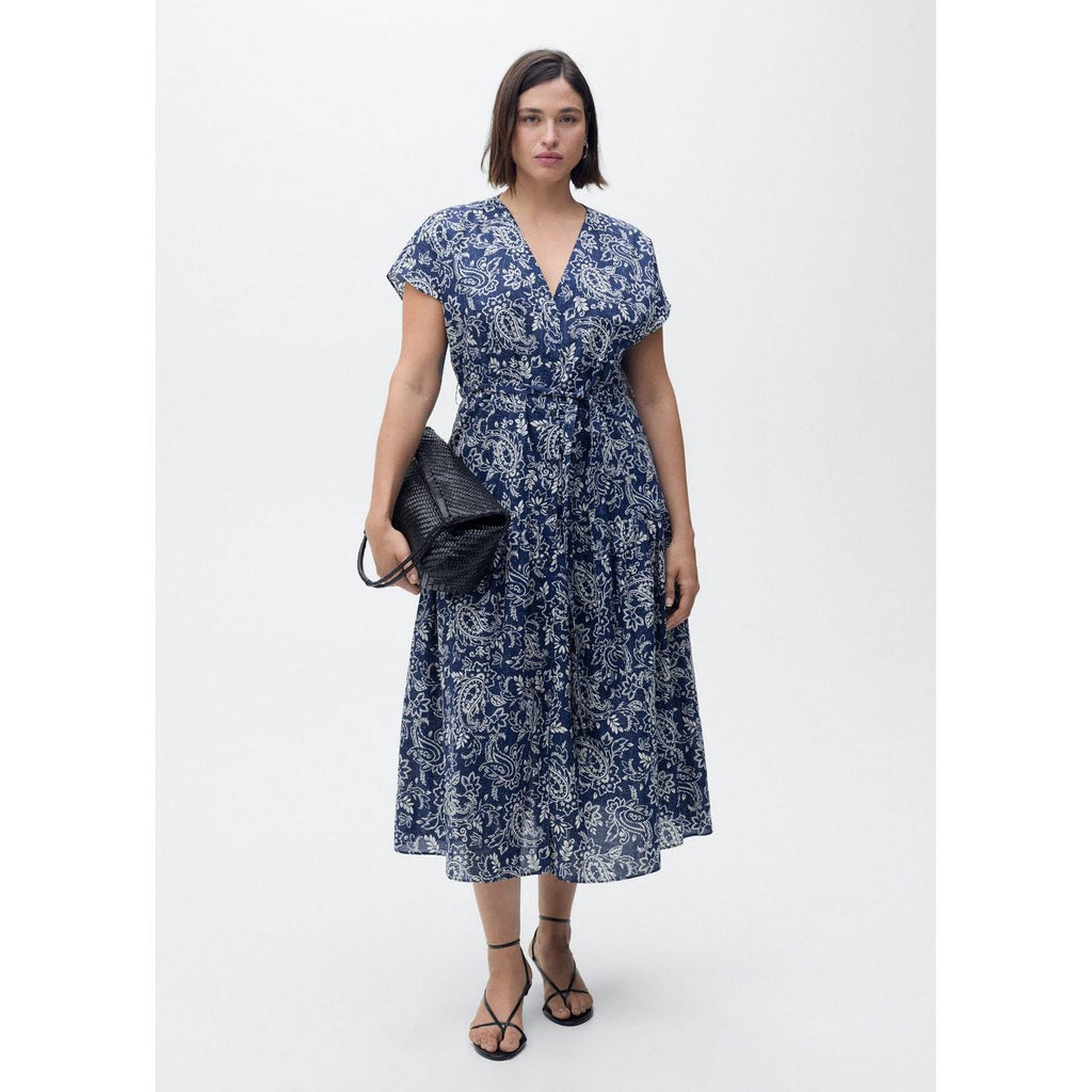 Robe Évasée Paisley Ceinture