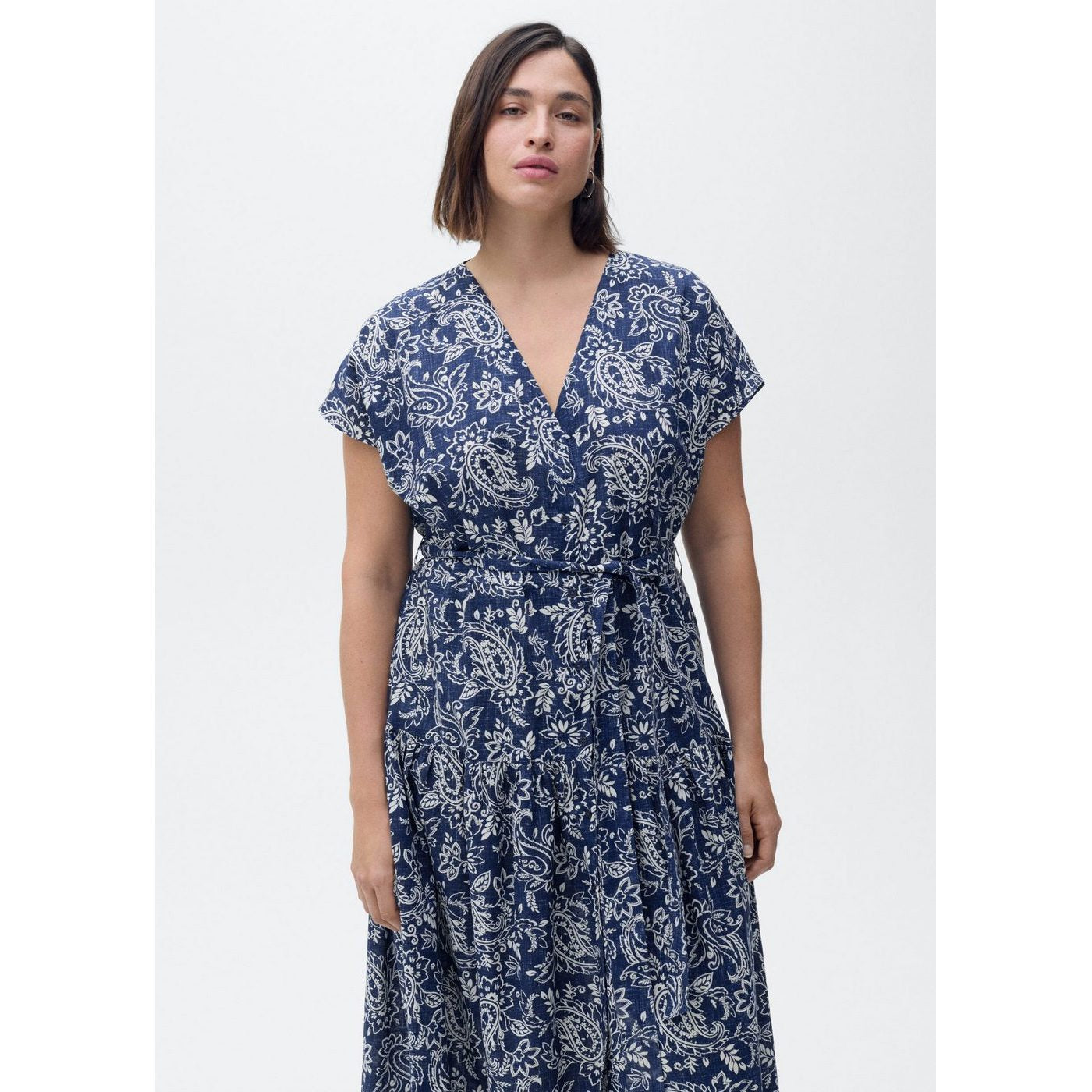 Robe Évasée Paisley Ceinture