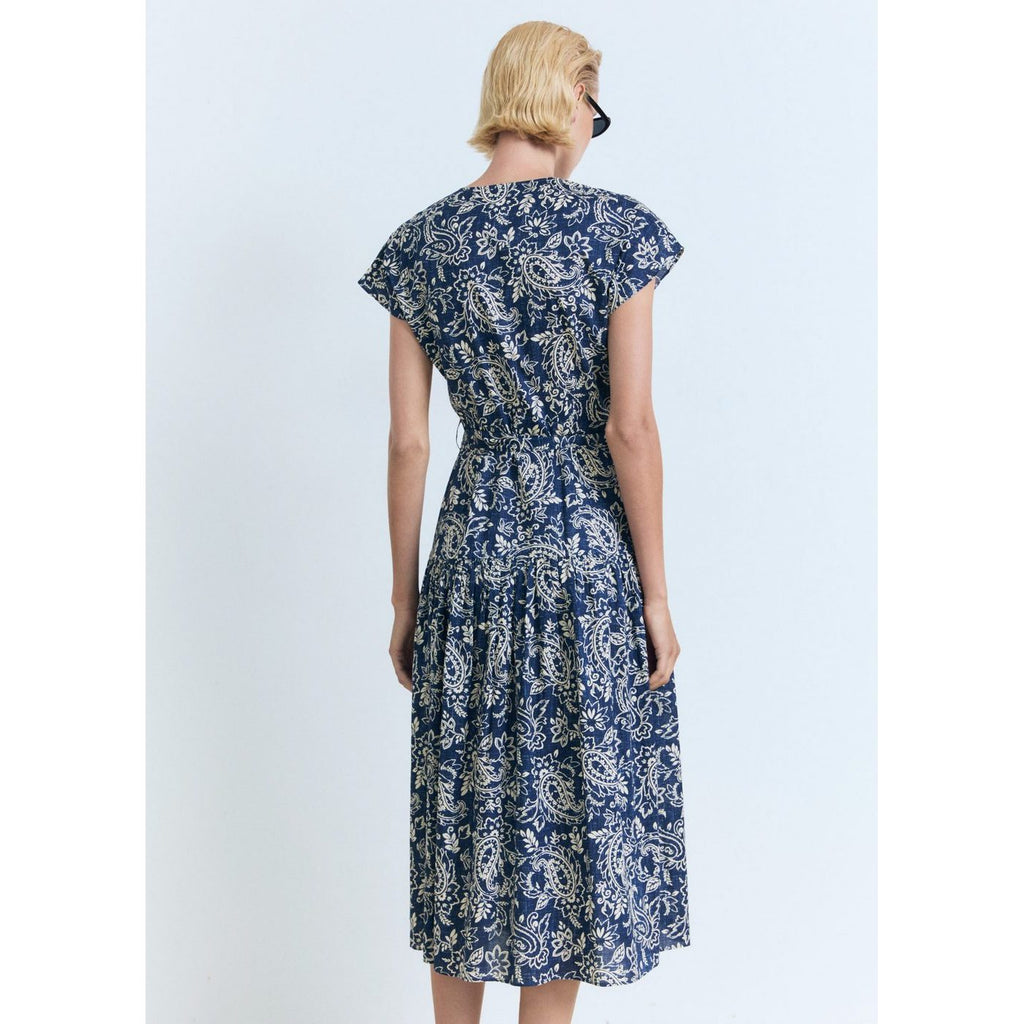 Robe Évasée Paisley Ceinture