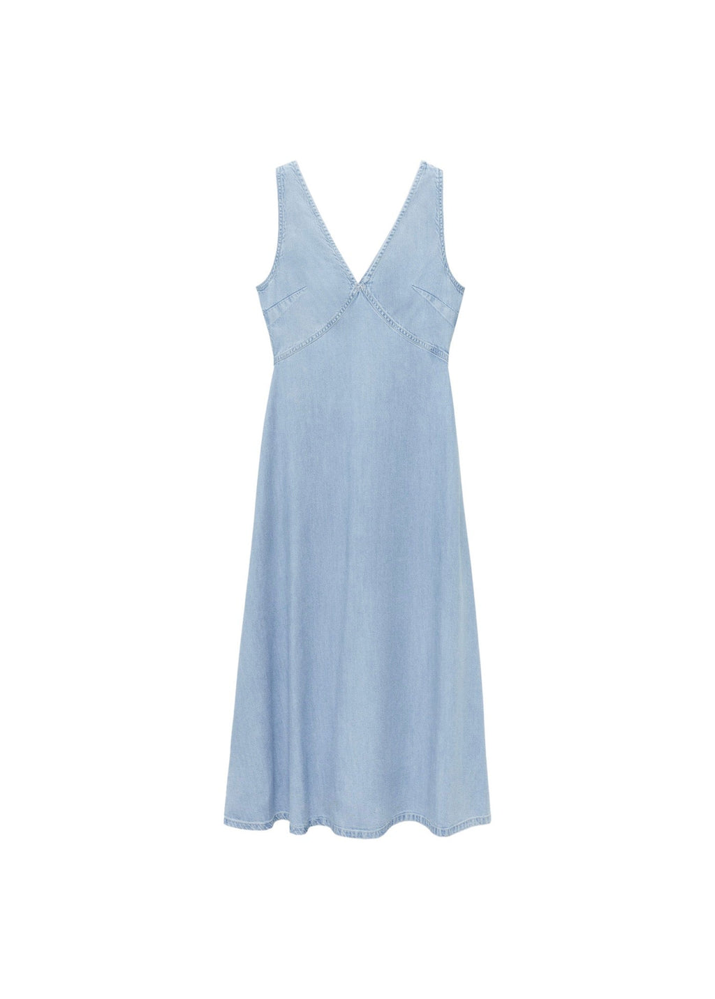 Robe Midi Lyocell Et Col En V