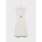 Robe-Chemise Brodée Avec Ceinture