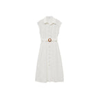 Robe-Chemise Brodée Avec Ceinture