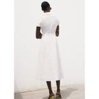 Robe-Chemise Brodée Avec Ceinture